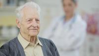 Male patient in clinical setting